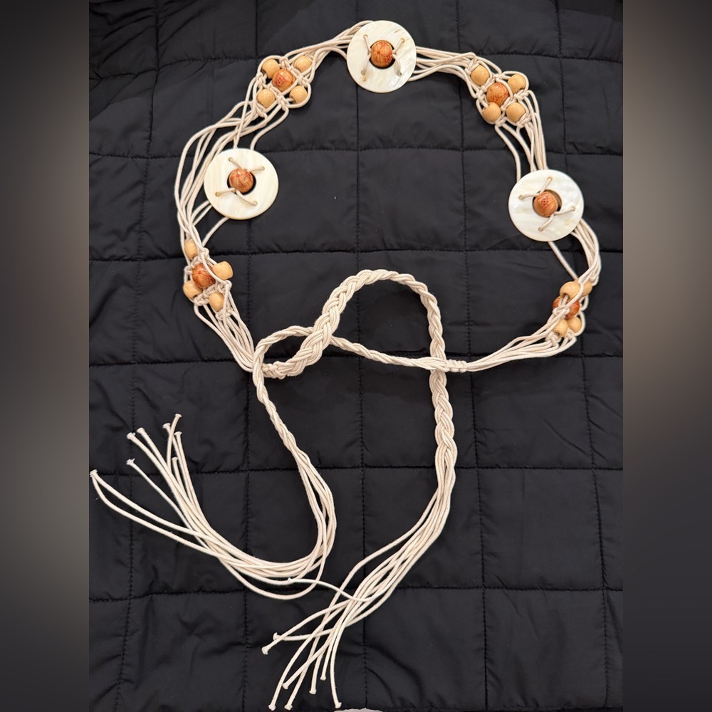 Handcrafted Boho Style Belt With Shells & Beads